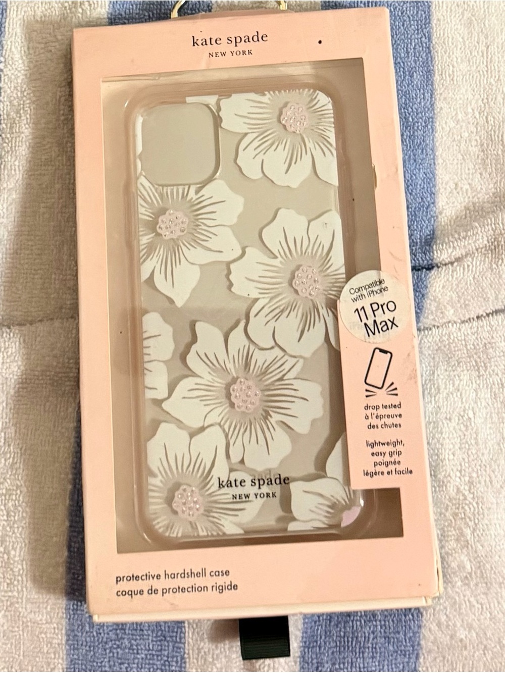 New Kate Spade  Floral Hard Shell iPhone 11 Pro Max Case - White/Pink